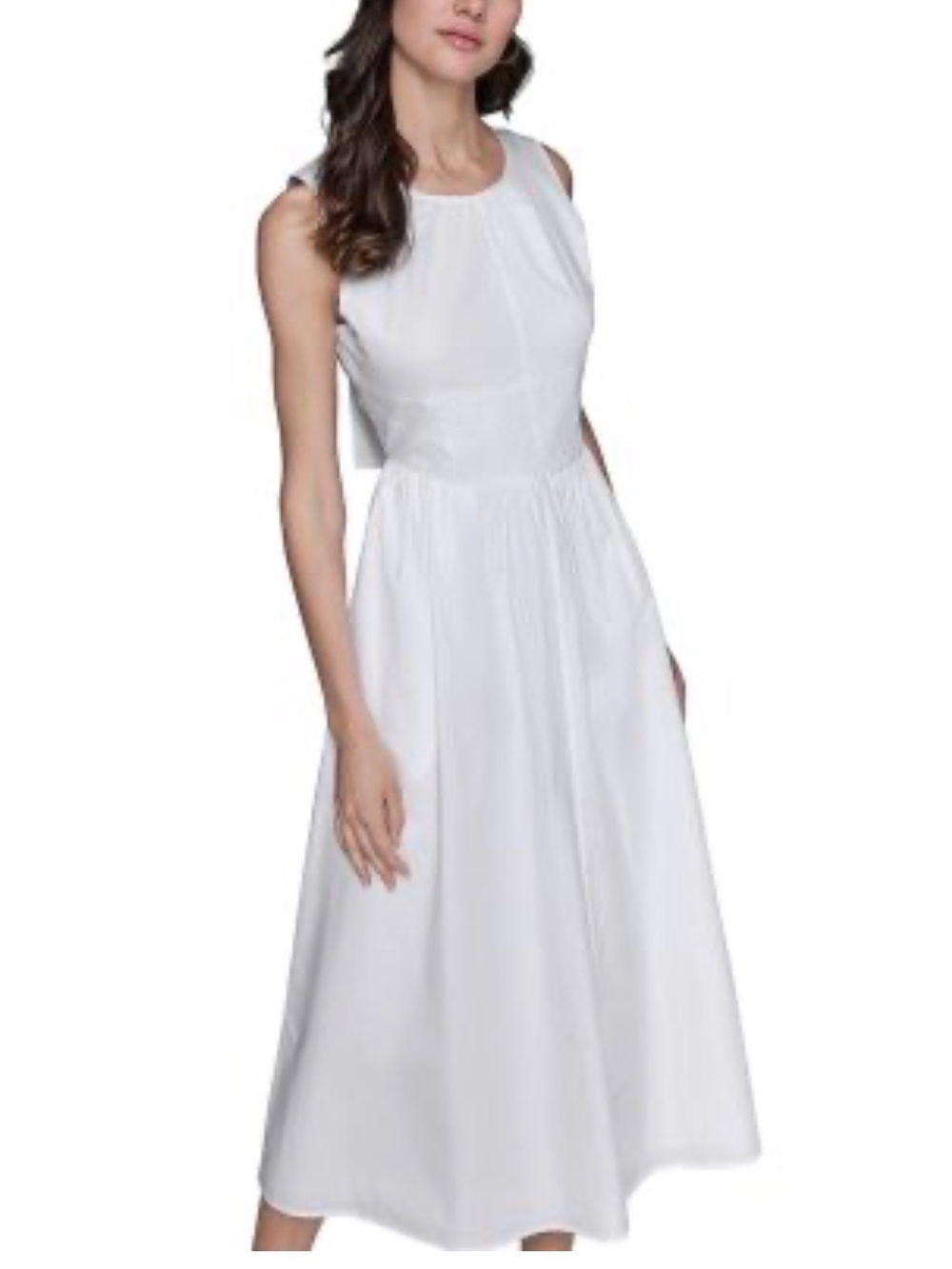 NWT Karl Lagerfeld White Sleeveless Midi Dress